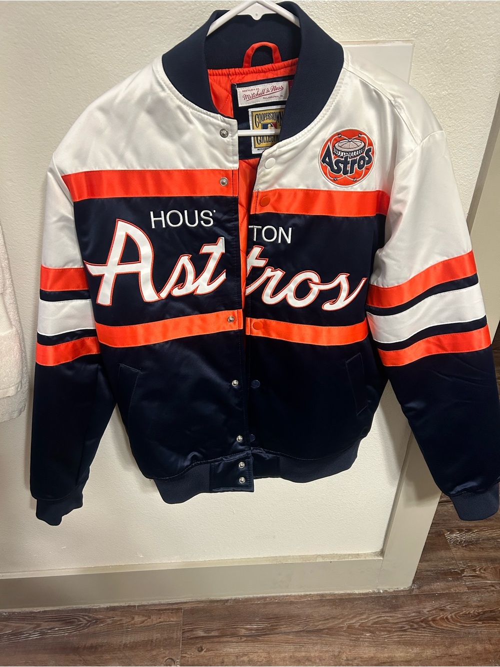 Houston Astros Mitchell & Ness Snap-Front MLB Special Satin Jacket